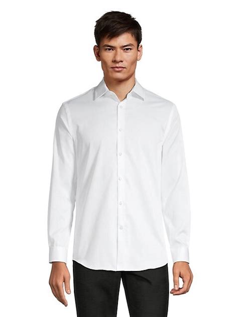 michael kors slim fit non iron dress shirt|slim tech stretch cotton shirt.